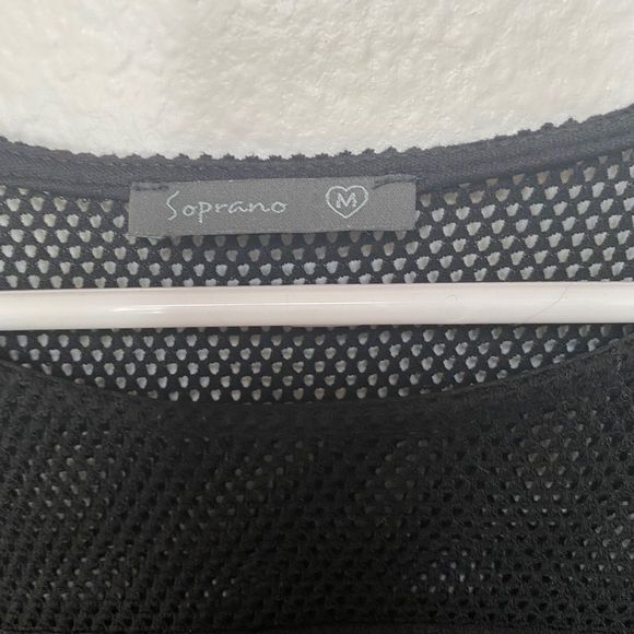 Black Mesh Simple Shift Dress - Picture 3 of 3